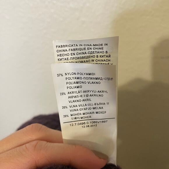 Stile Benetton Wool Alpaca Blend Short Sleeve Sweater Dress in Eggplant Size XS - Picture 11 of 12